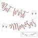 Mimosa Bar Sign But First Mimosas Rose Gold Banner, Decorations for Bridal Shower Baby Shower Bachelorette Party Engagement Wedding Graduation Fiesta Bubbly Bar Champagne Brunch Birthday Party