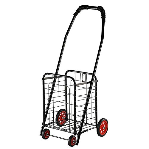 FLYTYSD Comestibles Plegable Carro con Ruedas De Compras con Grandes Pesados ​​Y...