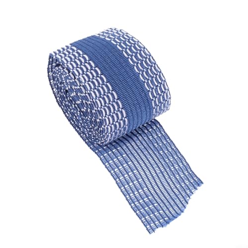 HEIBTENY Cinta de dobladillo de pantalones sin costuras, tira de tela termoadhesiva para acortar pantalones y reparación de puños, poliéster reutilizable y cierre, 1 m x 1 pulgada (azul)