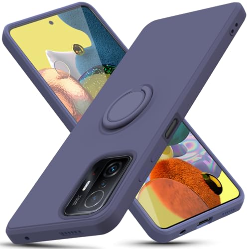 GTUJWN �P�[�X �Ή� Xiaomi 11T/11T Pro �p�� �P�[�X �����O�t�� �ϏՌ� TPU �ԍڃz���_�[ �V���R�� �X�^���h�@�\ 360�x��] ���^ �y�� �Ή� �V���I�~ 11t/11t pro �p�̃J�o�[ �Ռ��z�� �J�����ی� �ϖ��C ��