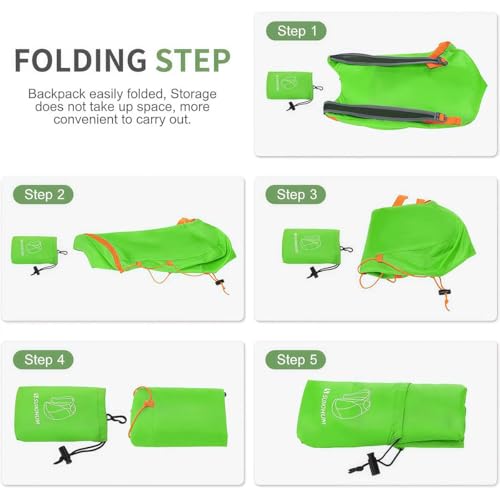 Mochila plegable 20L para senderismo y viaje miniatura 6