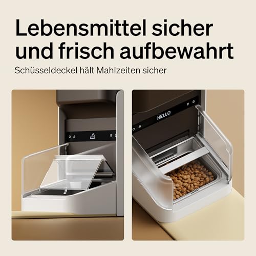 PETLIBRO RFID Futterautomat für Katze, 5G Wi-Fi Automatischer Haustier-Futterspender, Katzen-Futterautomat mit Collar-Tag-Sensor, Automatischer Katzenfutterspender mit App, 1–10 Mahlzeiten, 3L