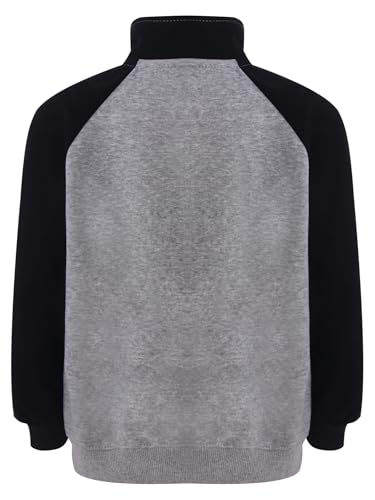 Kids Boys Girls Color Block Zipper Jacket Coat Long Sleeve Stand Collar Sweatshirt School Uniforms2