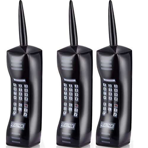 WANGCL 3 piezas de 30 pulgadas inflable teléfono móvil para decoración de fiesta de los años 80 90, globos de eslabones para hip hop, cumpleaños, bodas, suministros de fiesta