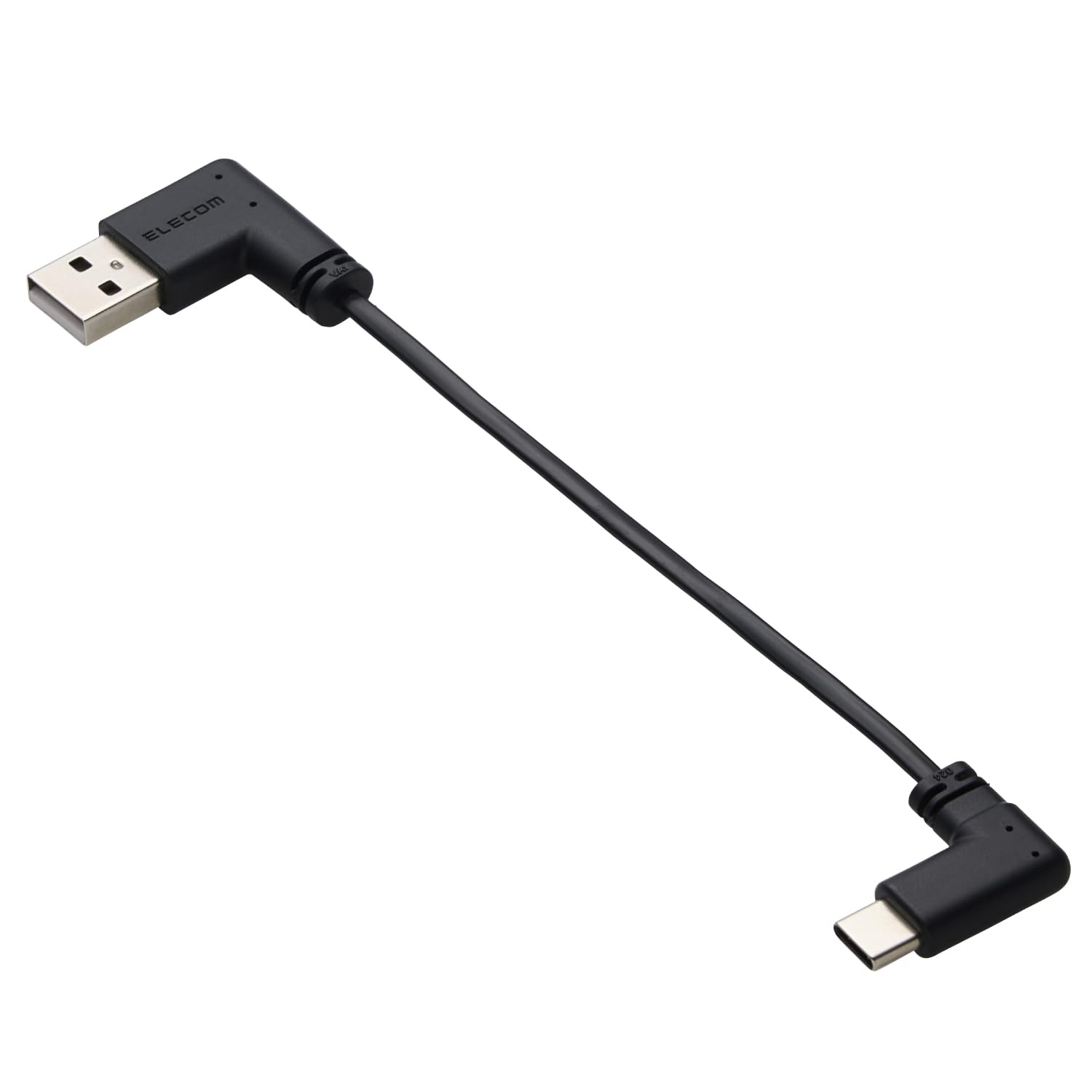 Amazon.co.jp: エレコム USB C ケーブル L字 USB-A to Type-C 0.1m  