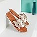 Ataiwee Women's Flat Slide Sandals - Fashion Ladies Braided Slip On Flat Summer Shoes.(1908002-5,GD/MF,9)