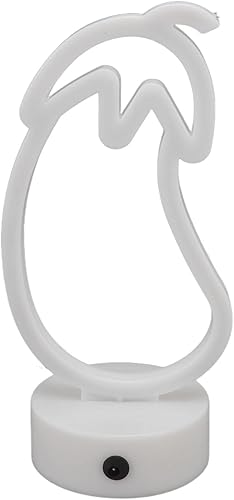 Miniatura 6 de Letrero de neón de berenjena, luz LED de neón con pilas USB, decoración de Navidad, letreros de neón de pared para cueva de hombre, hogar,