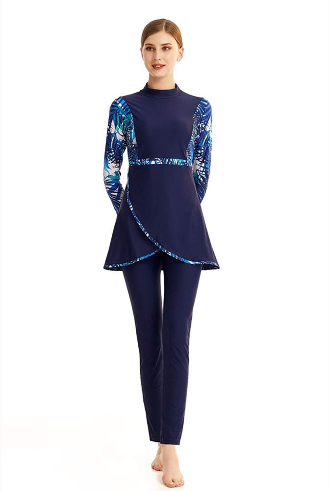 FOKULUNDA Muslim Swimwear Modest Swimsuit for Women Burkini Beachwear Hijab