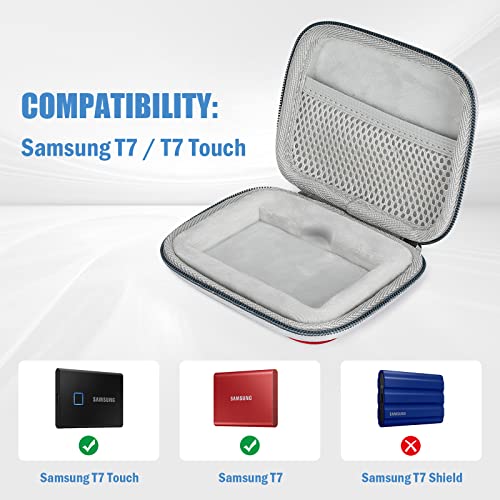 Image of ProCase Hard Carrying Case for Samsung T7 Portable SSD -Red