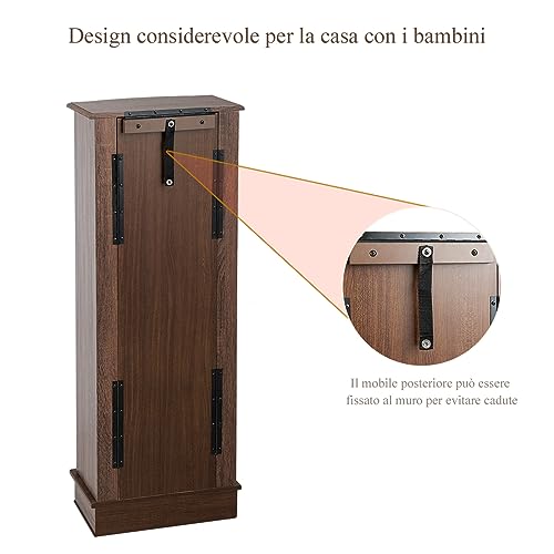 COSTWAY Armadio per Gioielli in Legno Stile Rètro