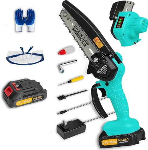 Mini Chainsaw Cordless, 6 inch Electric Chain Saw, With power