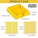 Sticky Notes Organizer, Zettelbox Desk Organizer Notizzettel-Boxen, Zettelbox mit 2 Text Marker Klebezettel Abroller Haftnotizen Kunststoff Box, 2 Sätze, Gelb