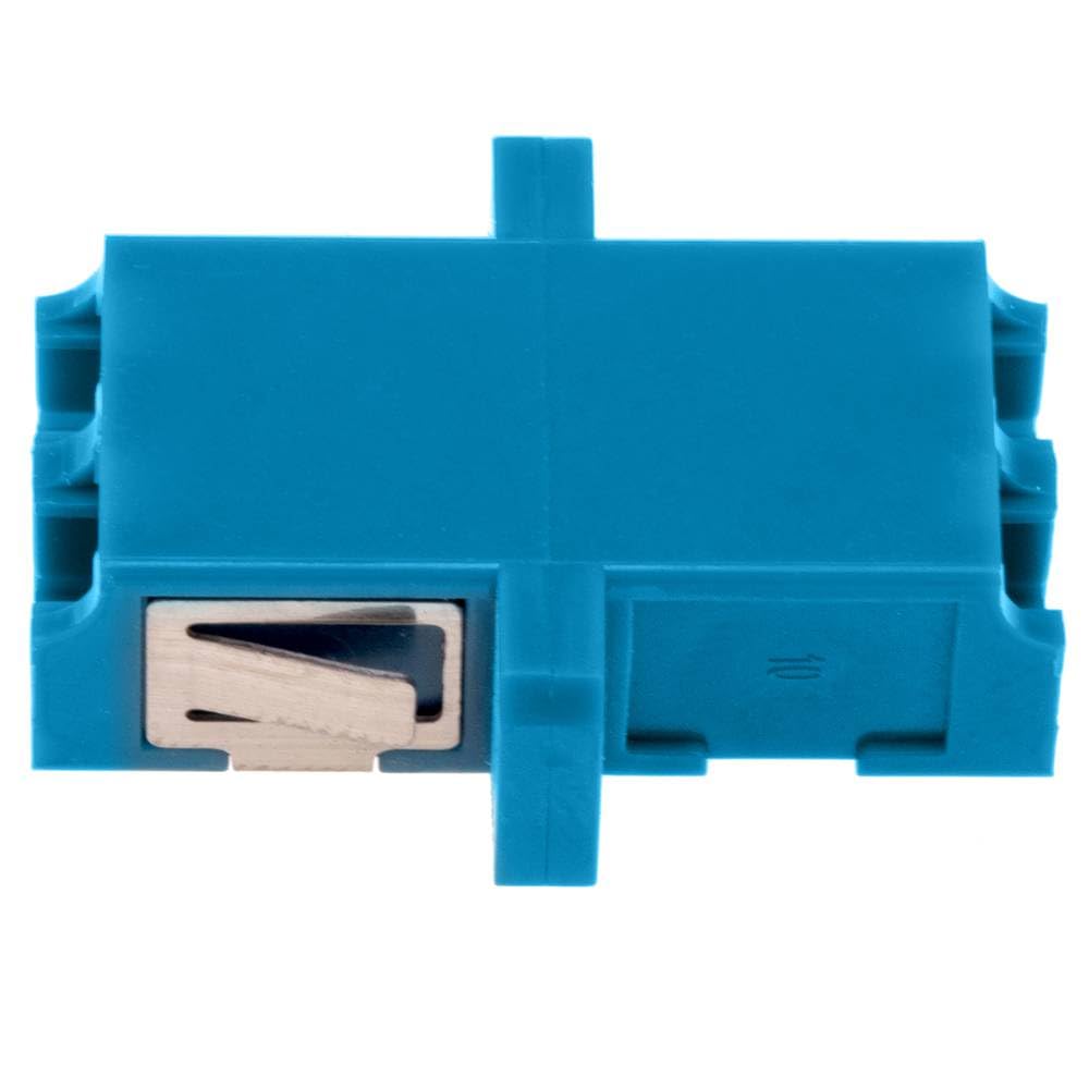 Acoplador de fibra óptica LC a LC monomodo duplex, azul