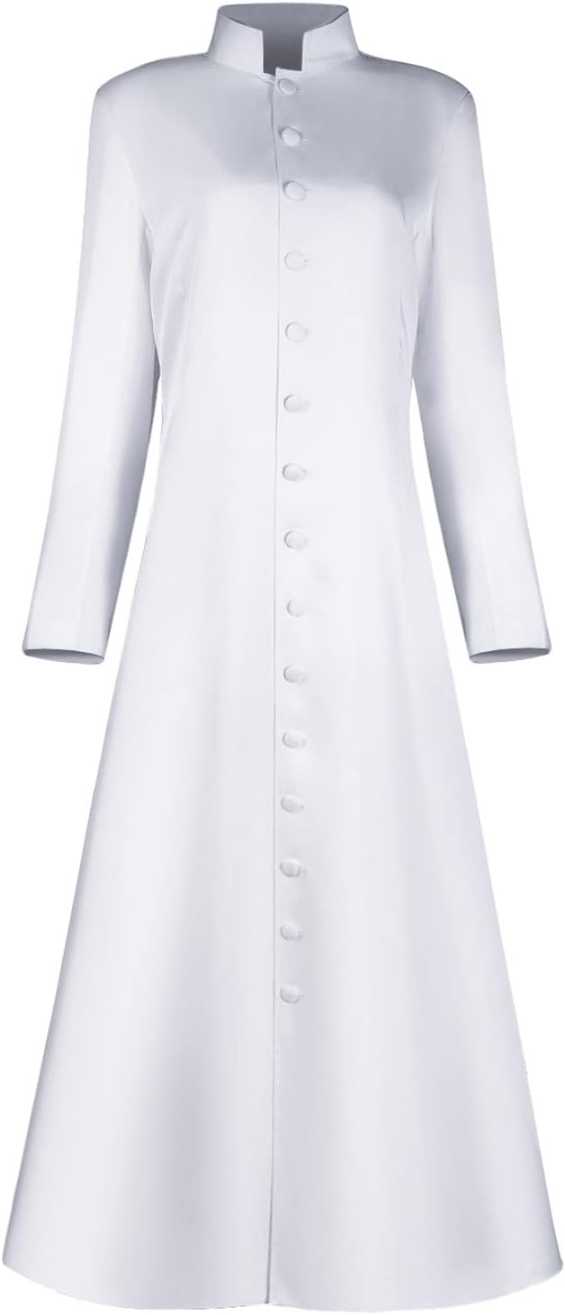 Women's Clergy Robes Costume Minister Church Robe Priest Cassock Pastor Minister Coat 2023 Halloween Cosplay Cloaks