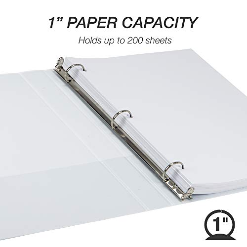 Image of Samsill Earth's Choice 1 Inch Round Ring View Binder, Eco-Friendly and USDA Certified, White, Bulk Binder 12 Pack (MP128937)