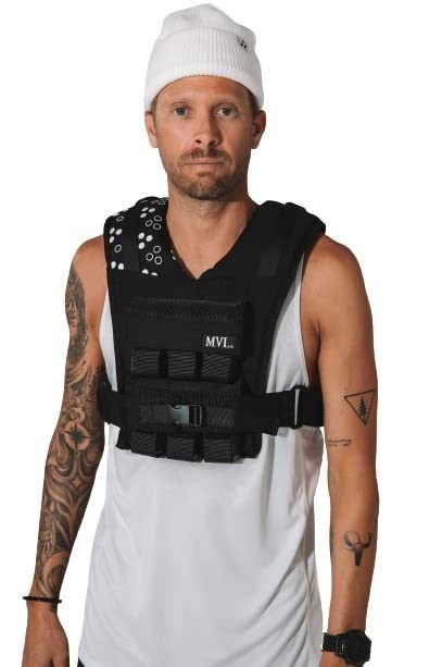 Weighted Teflon Vest adjustable weight and size Highly flexible durable to use Nylon and TPE foam The MVL
