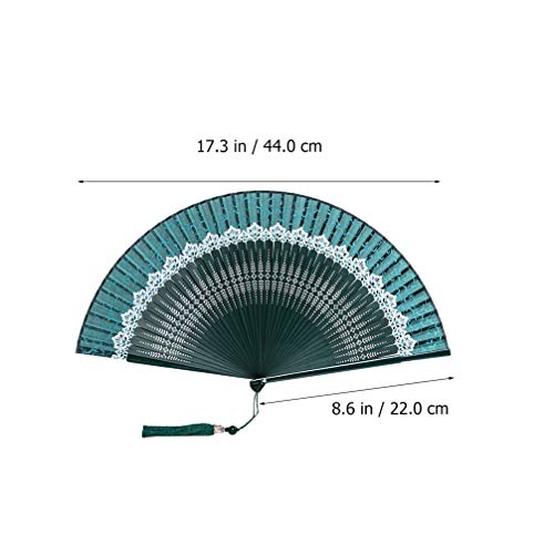 Toyvian Ventilador de Seda Chinês Ventilador de Dobramento Japonês Ventilador de Seda Portátil Com M