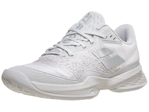 Babolat Women's Jet Mach 3 All Court Tennis Shoes, White/Grey (Women's US Size 8)