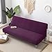 ASPZQ Stretch all-Inclusive Copridivano, Elastico Solid Color Couch Fodere, Anti-Slip Mobili Protector Senza Braccia Copertura Couch Cover Soggiorno,O,Between 190 And 225cm