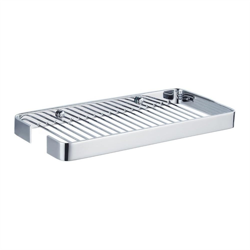 Portaoggetti Doccia Mensola for doccia, 11,8 pollici moderno minimalista in metallo for doccia, organizer for mensola da doccia a parete for docce interne e bagno, 4 colori Mensole Bagno(Silver)