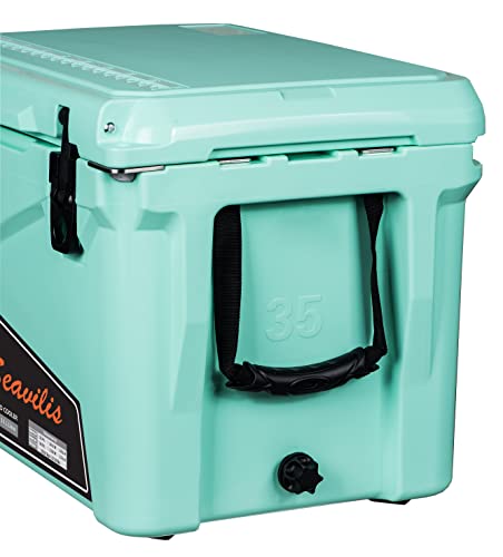 Seavilis Heavy Duty Cooler (Milee) (Sea Foam Green W, 35Qt +Accessories) #TOP5