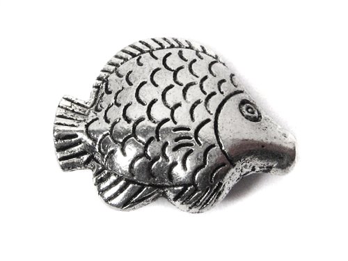 Unbekannt Metallperle Spacer Fisch 20 x 25 x 9 mm - 1 Stück