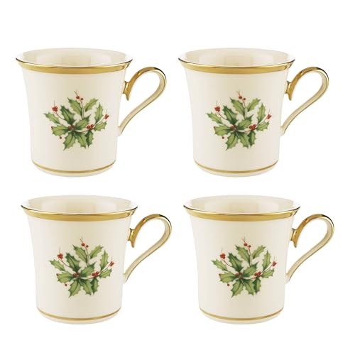 Image of Lenox Holiday Christmas Porcelain Mug Set for 4, 12oz