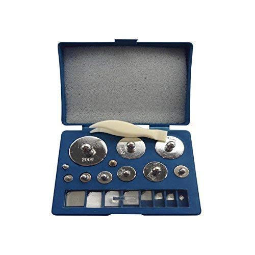 WedDecor 510 gms, 19-Pieces Box of Precision Calibration Weight Set with Tweezers – Chrome-Plated Stainless Steel Weights for Accurate Calibration in Pocket Scales, Jewelry, and Science Laboratories