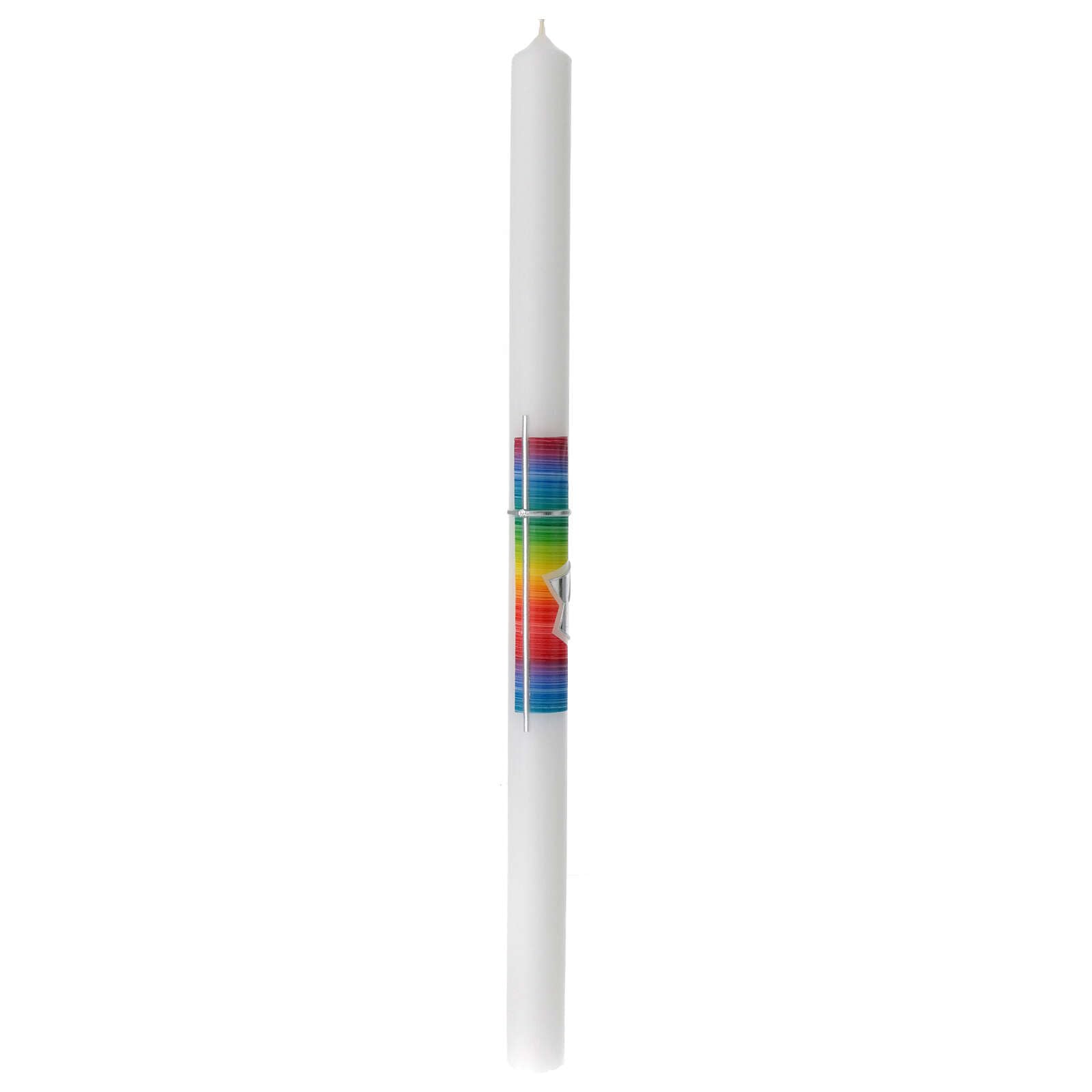 Candle with Rainbow and Silver Chalice 500x30 mm
