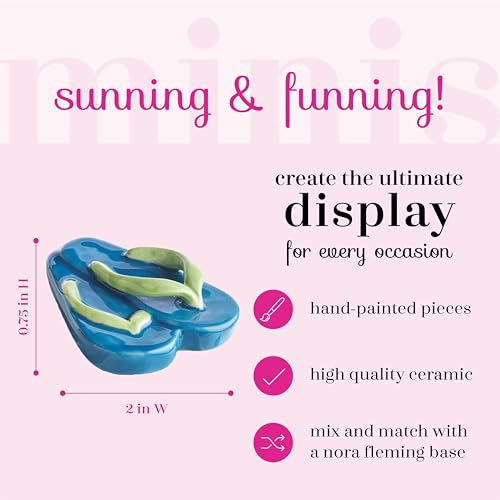 Nora-Fleming-Hand-Painted-Mini-Flip-Flops-A156 Nora Fleming Hand Painted Mini Flip Flops A156