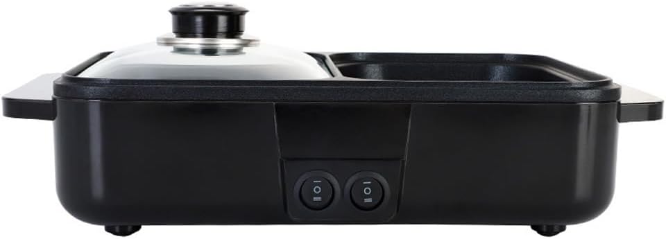 Electric Grilling Plate Dormitory Shabu-shabu Hot Pot Barbecue Oven All-in- Pot Barbecue Machine(E)