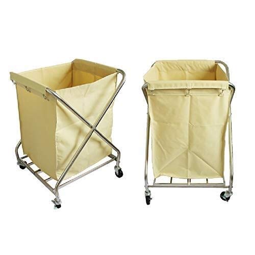 Carrito clasificador de cestas resistente con ruedas para lavandería comercial 2