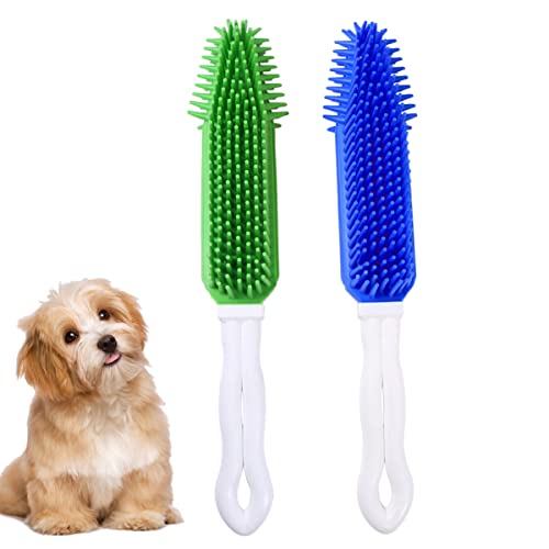 GALPADA 2pcs Sticky Brush Dog Stuff Scrubber Carpet Remover Pet Comb Lint Hair Removal Tool Bath Hair Remover Tool Dog Brushes Dog Combs Grooming Matting Pets Puppy Random Color