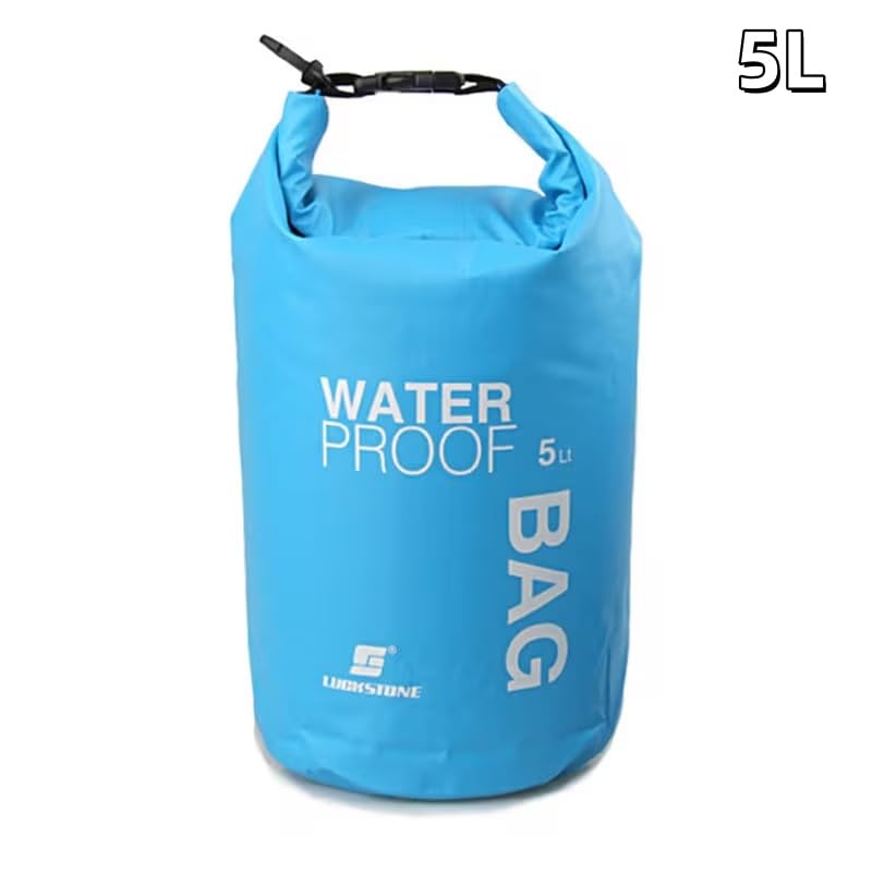 Bolsa seca portátil 1pc, bolsa de almacenamiento exterior espaciosa para navegación, camping y pesca - Azul, 5L miniatura 2