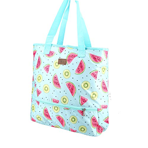 Decocasa Playa Térmica Porta Alimentos, Bolsa Isotérmica Grande para Almuerzo Comida Bebidas, 30 litros, Estampado sandía, 30L Cover