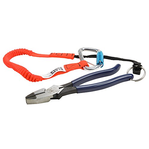 Klein Tools D213-9STT Ironworker Pliers with Heavy Duty Knurled Jaws, Induction Hardened Knives, and a Split Tether Ring