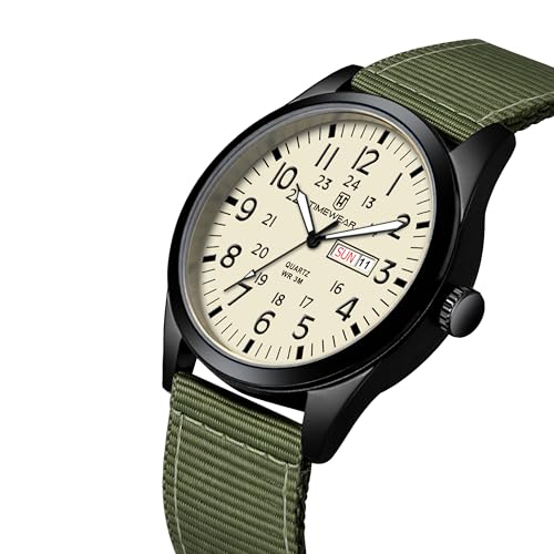 Image of TIMEWEAR Analog New Track Number Dial, Day Date Functioning, Nylon Fabric Strap Watch for Men