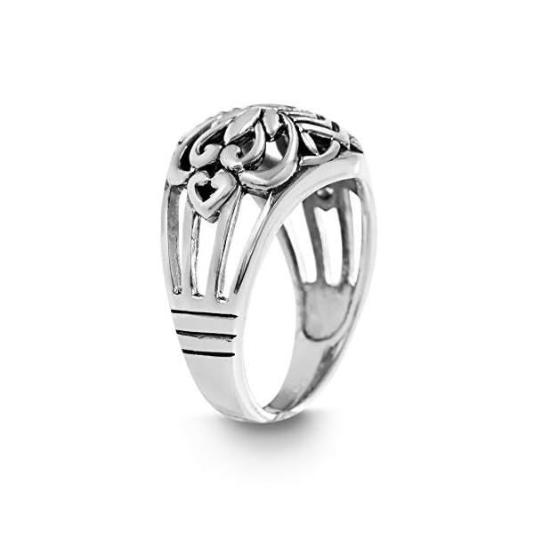 WILLOWBIRD Oxidized Sterling Silver Celtic Filigree Ring for Women (Size 8)