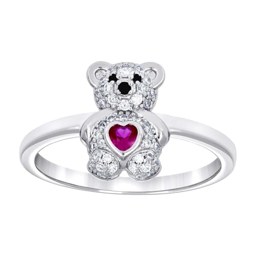 Bague femme argent sterling 925 cœur noir imitation diamant taille 5 anneau fin 2mm