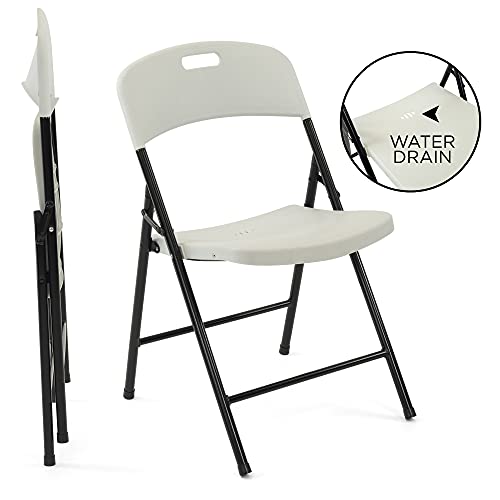 Creative Outdoor Folding Table And Chairs, 6 Ft, Built-In Wheels, Portable Durable Plastic, Indoor/Outdoor Events, Perfect For Camping/Picnic/Tailgating/Party, Easy To Clean #TOP7