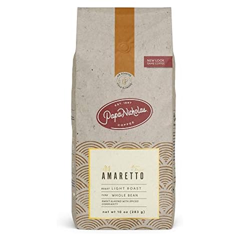 PapaNicholas Coffee Whole Bean Coffee, Amaretto Flavor Cover