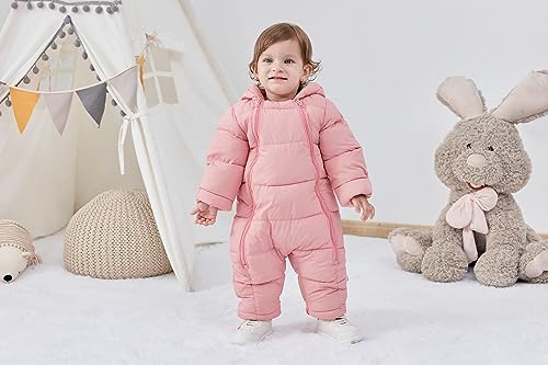 Unifaco Baby Girls Winter Clothes Coats 12-18 Months Girls Infant Snowsuit Toddler Romper Bodysuit For Outdoor Snow Play thumb #4