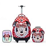 Kit Mochila Lancheira Estojo Minnie Escolar Rodinha Disney Ampla