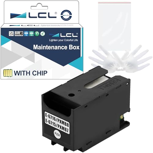 LCL T6715 T671500 T6716 T671600 Ink Maintenance Box Replacement for Workforce Pro WF-3820 WF-4820 WF-4830 WF-4720 WF-4834 WF-4734 WF-4730 WF-4740 EC-4030 WF-M5799 WF-C5710 Printers (1-Pack)