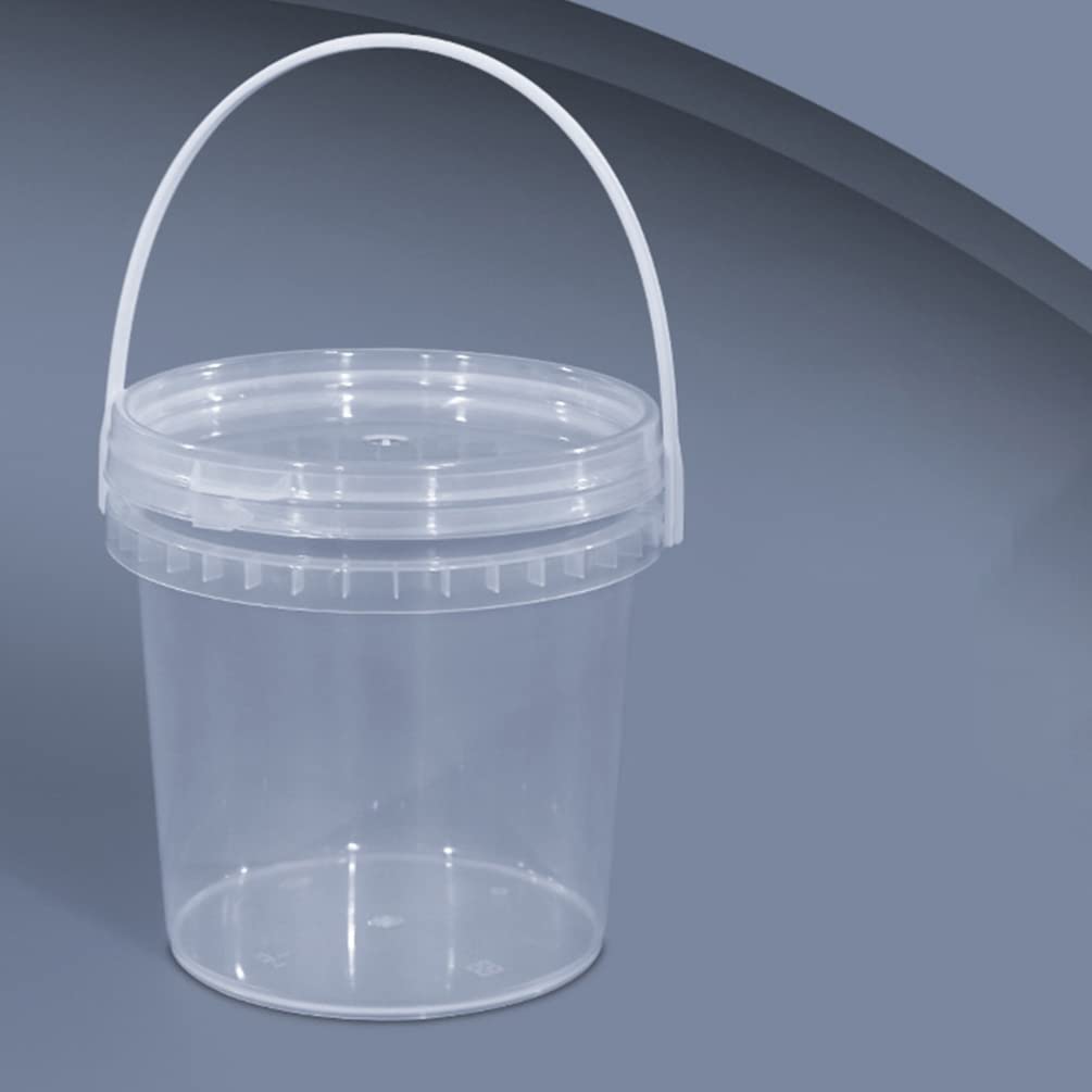 2pcs Ice Cream Bucket Ice Cream Packaging Bucket Ice Cream Packing Cup Ice Cream Storage Holder Jam Storage Bucket Storage Bucket with Handle Ice Cream Freezer Container Jam Bucket
