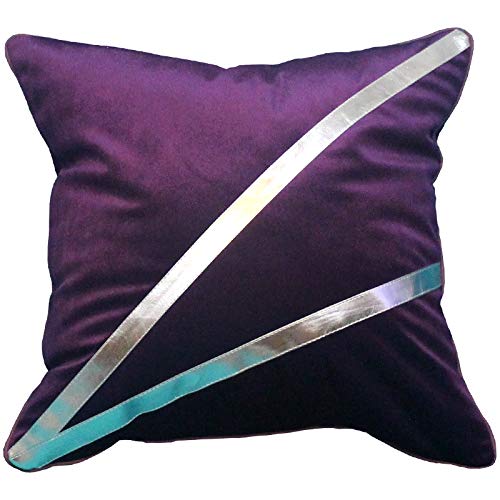 Cushion Covers Luxury Velvet Sofa Bedroom Decorated With Square Pillowcases 20x20 Inch / 50cm x 50cm (No Pillow inserts） Purple