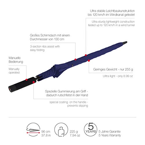 Sombrilla resistente a las tormentas Knirps U.900 Ultra Light con apertura manual 3