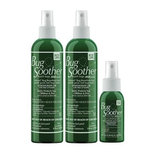 Bug Soother Spray (2, 8 oz) - Natural Insect, Gnat and Mosquito Repellent & Deterrent - DEET-Free - Safe Bug Spray for Adults, Kids, Pets, & Environment - Made in USA - Includes 1 oz. Travel Size