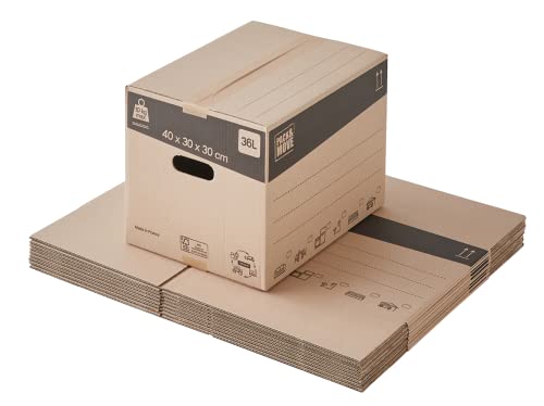 Lot de 20 cartons de déménagement 36L - 40x30x30cm - Made in France - 70% FSC certifé - Pack & Move