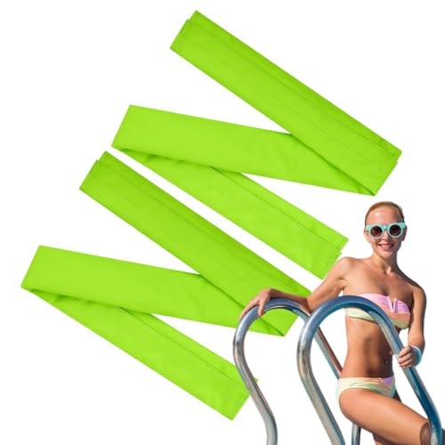 Cubierta protectora para carriles de piscina, envoltura de rieles, fundas protectoras, 2 agarres de seguridad para carriles de mano, accesorios esenciales de natación 70,87 x 2,76 x 1,57 pulgadas
